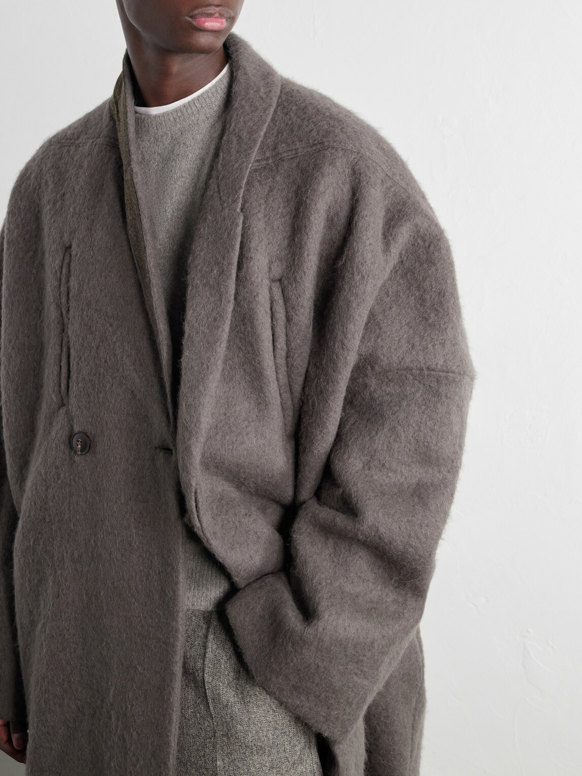 Rick Owens - Poiret Alpaca and Wool-Blend Coat - Gray