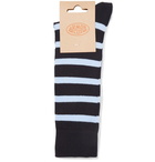 Armor Lux - Striped Stretch Cotton-Blend Socks - Midnight blue