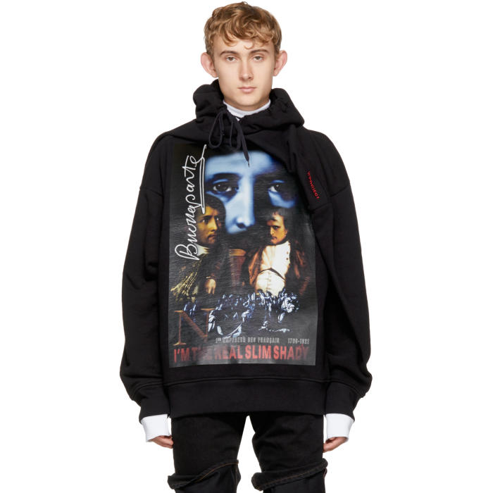 Y-Project Black Deconstructed Slim Shady Hoodie Y/Project