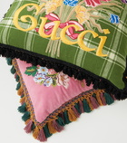 Gucci - Embroidered checked cushion