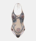 Jean Paul Gaultier Tattoo Collection printed swimsuit