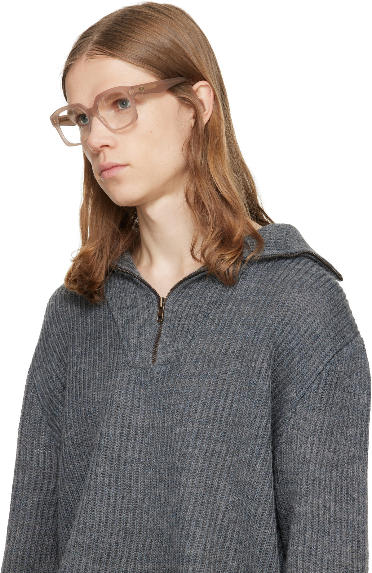 LOEWE Taupe Anagram Glasses