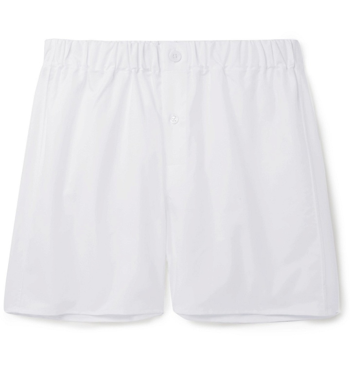 Photo: Emma Willis - Cotton Oxford Boxer Shorts - White