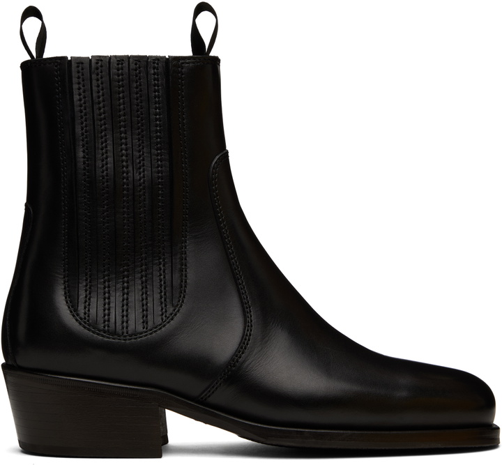 Photo: LEMAIRE Black Leather Chelsea Boots