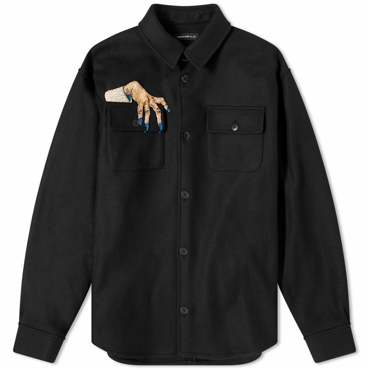 Photo: Undercover Men's Embroidered Hand Shirt in Black