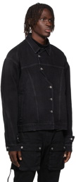 C2H4 Black Arc Denim Jacket