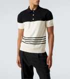 Valentino VLogo striped cotton polo sweater