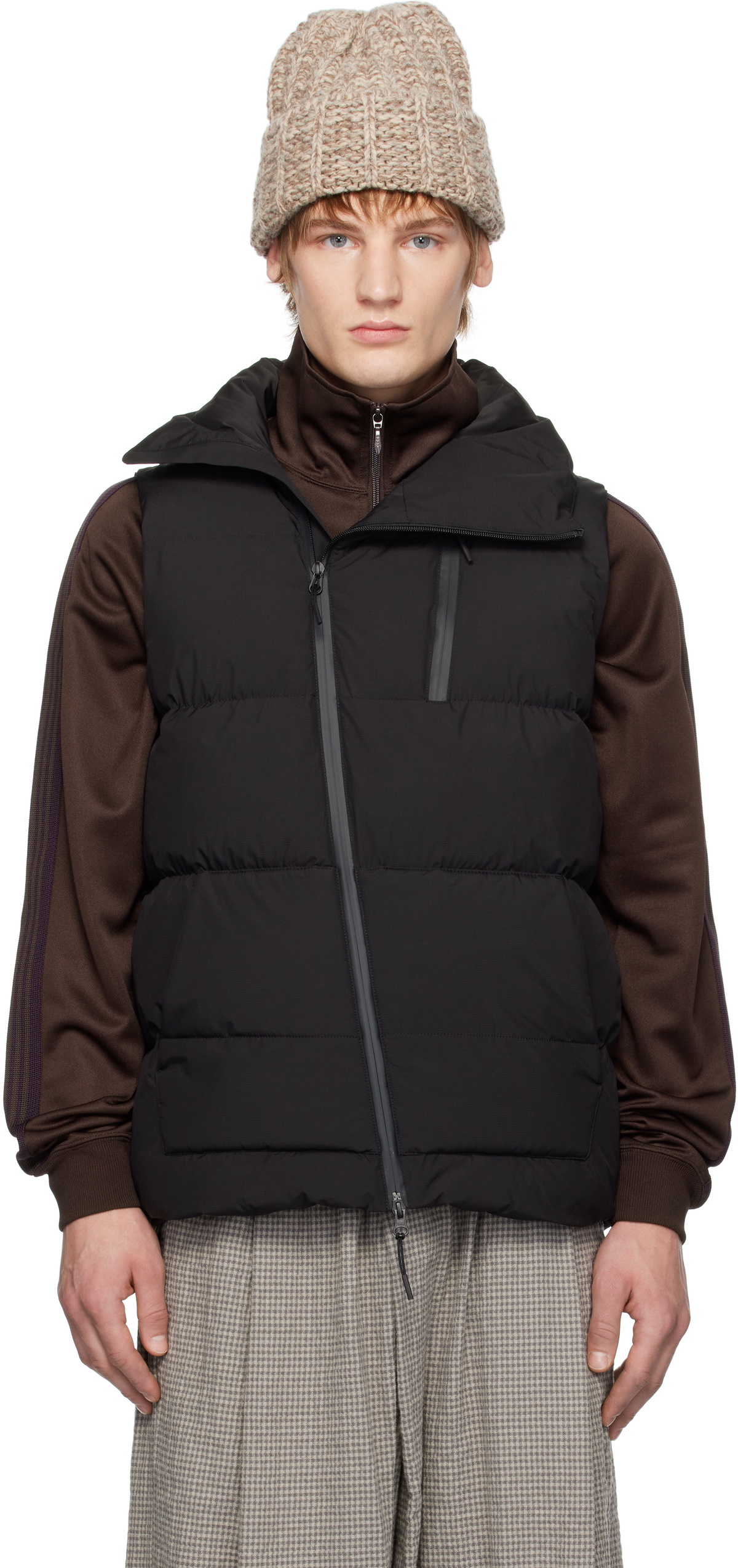 ジャケット・アウター MAHARISHI PRIMALOFT PADDED TECH VEST M Maharishi Black 1382 Padded Asym Tech Vest Maharishi