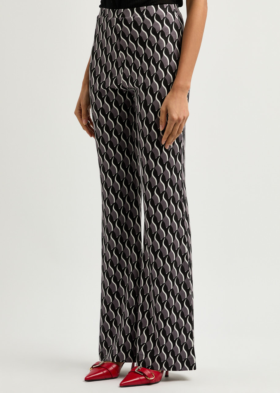 Diane Von Furstenberg Brooklyn Printed Jersey Trousers Multicoloured