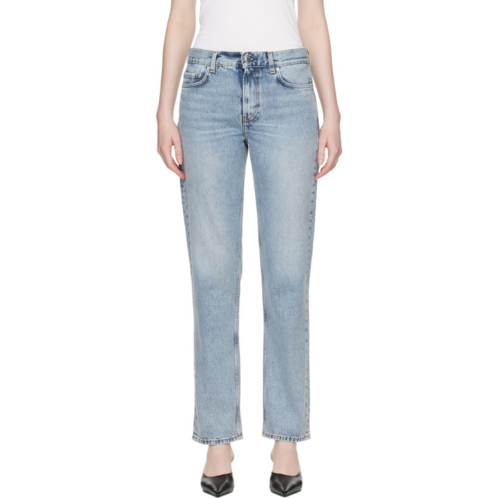 Photo: TOTEME Blue Low Straight Jeans