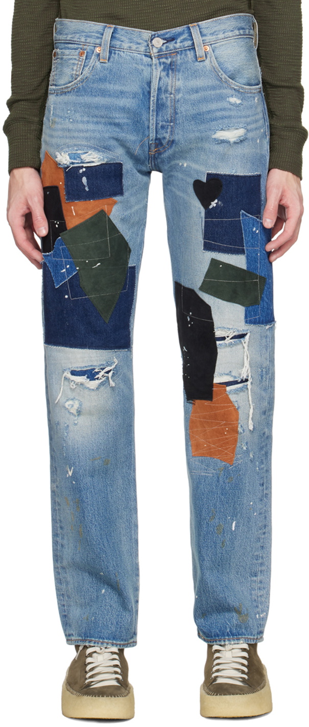 Fashion levis 501 patchwork