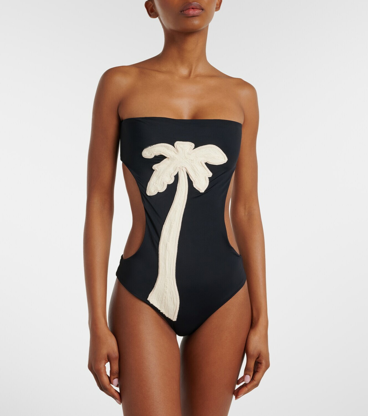 Johanna Ortiz Cutout embroidered swimsuit