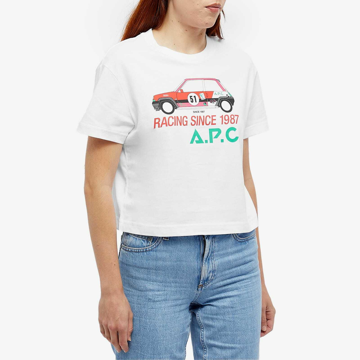 A.P.C. Women's Sally Car T-shirt in White