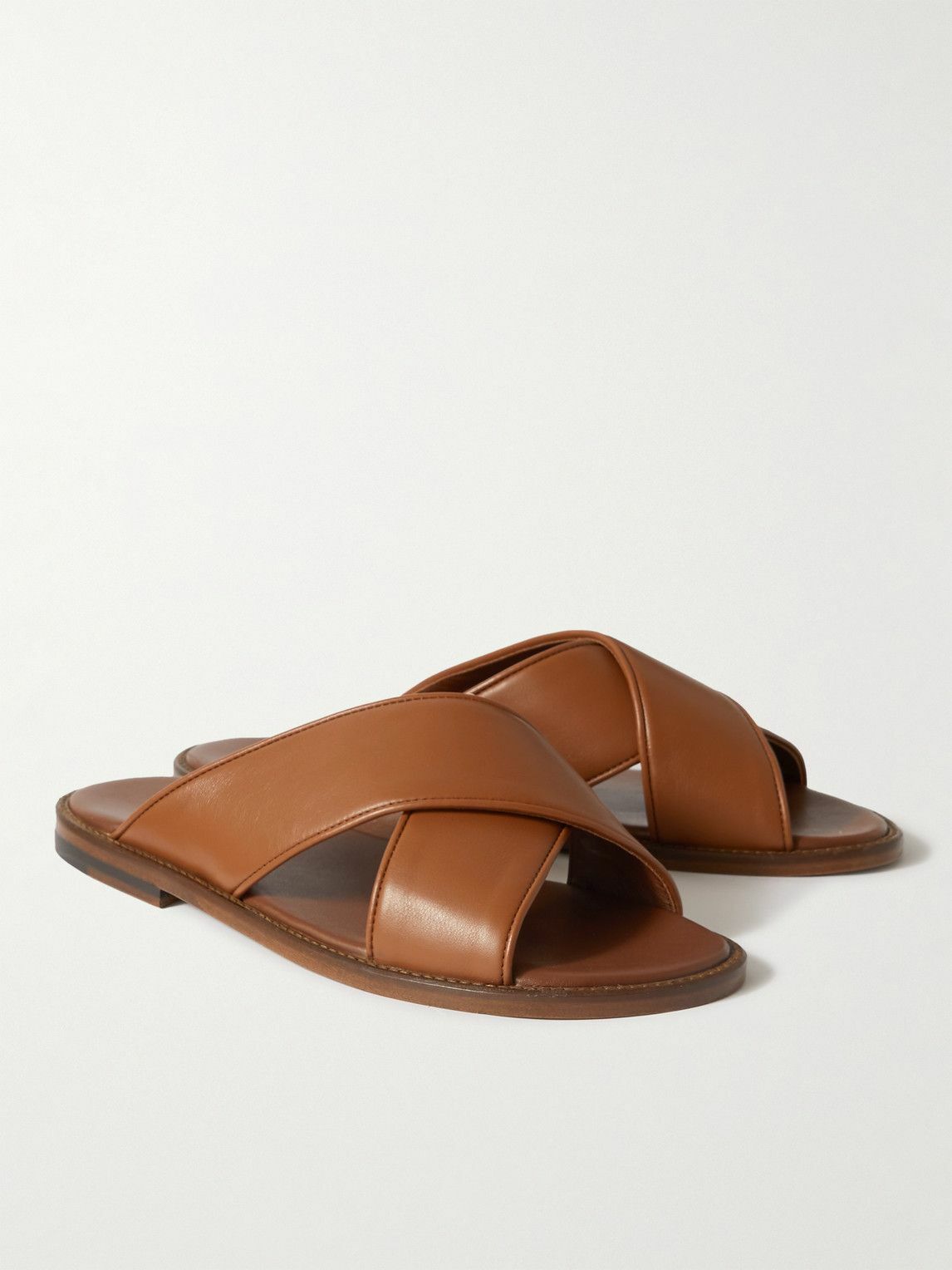 Manolo Blahnik - Otawi Leather Sandals - Brown Manolo Blahnik