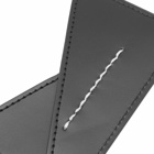 MM6 Maison Margiela Men's Crossover Calf Leather Cardholder in Black