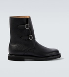 Auralee Leather biker boots
