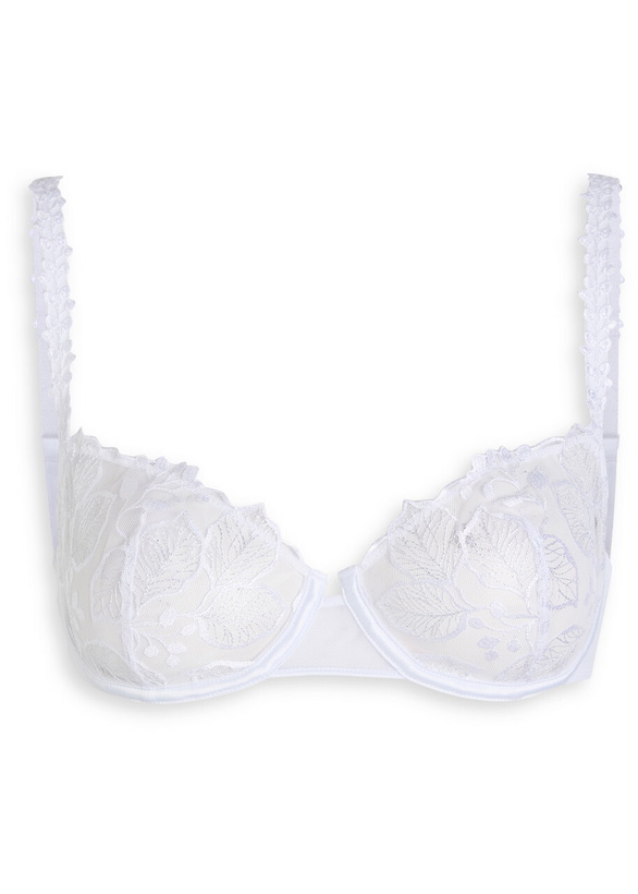 Photo: Simone PÉRÈLE Lace Half-cup bra White