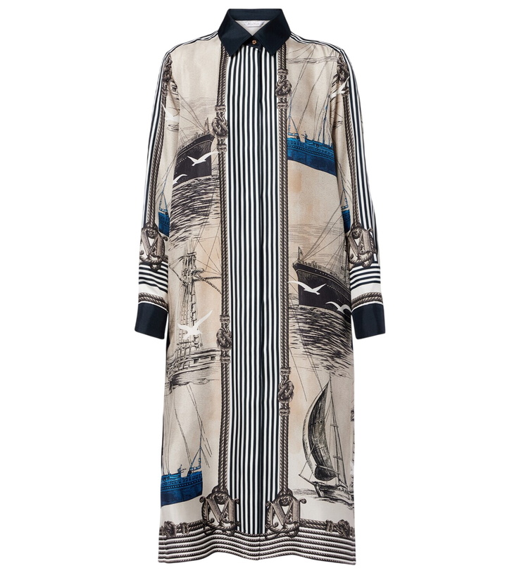 Photo: Max Mara Printed silk twill shirt dress