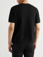 Theory - Damian Ribbed Cotton-Blend T-Shirt - Black