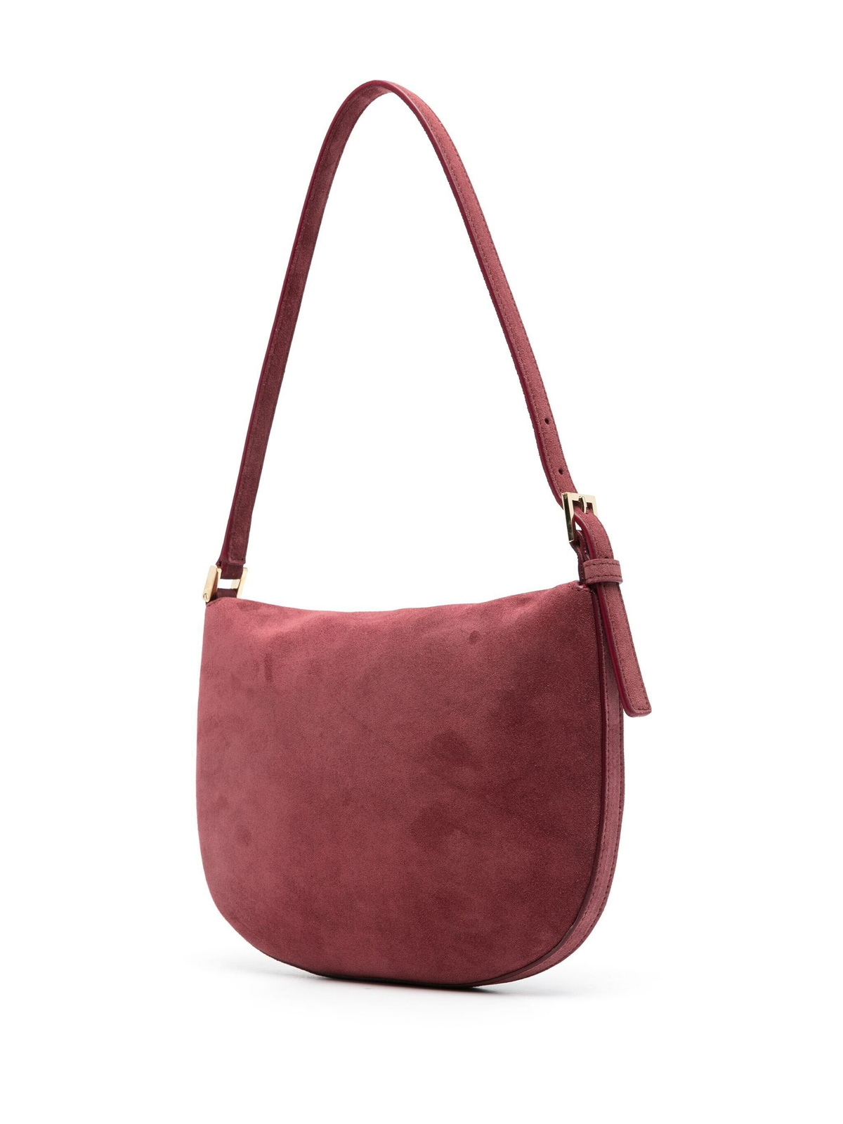 Savette Small Tondo Hobo In Suede Bag in Red