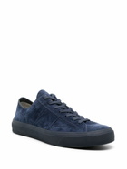 TOM FORD Blue Cambridge Suede Sneakers