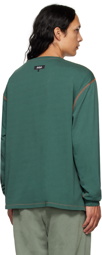 ADISH Green Tatreez Embroidered Long Sleeve T-Shirt