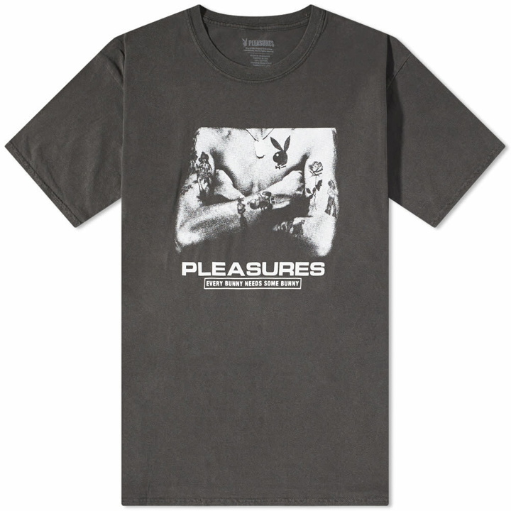 Photo: Pleasures Men's Tough Washed T-Shirt in Black
