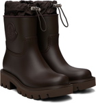 Moncler Brown Kickstream Rain Boots