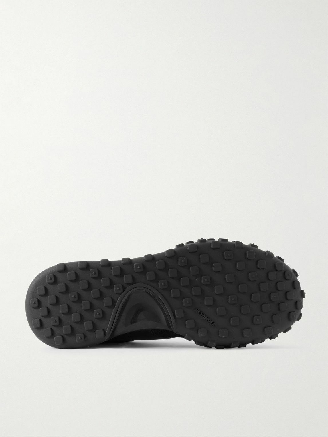 Jil Sander - Suede-Trimmed Leather Sneakers - Black