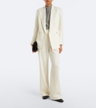 Eleventy Wool and cashmere wide-leg pants