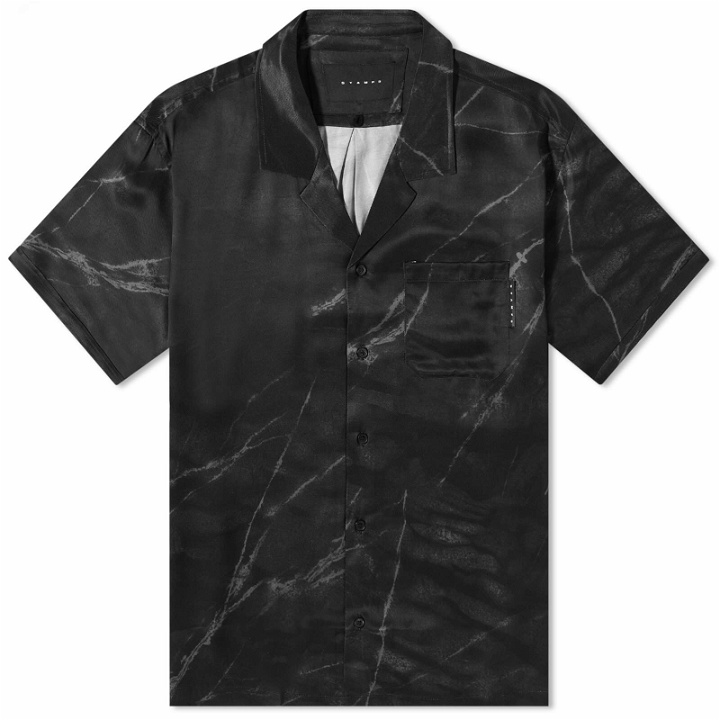 Photo: Stampd Men's Marble Camp Collar Vacation Shirt in Black Marble