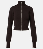 Extreme Cashmere N°302 Lemon cashmere-blend zip-up cardigan