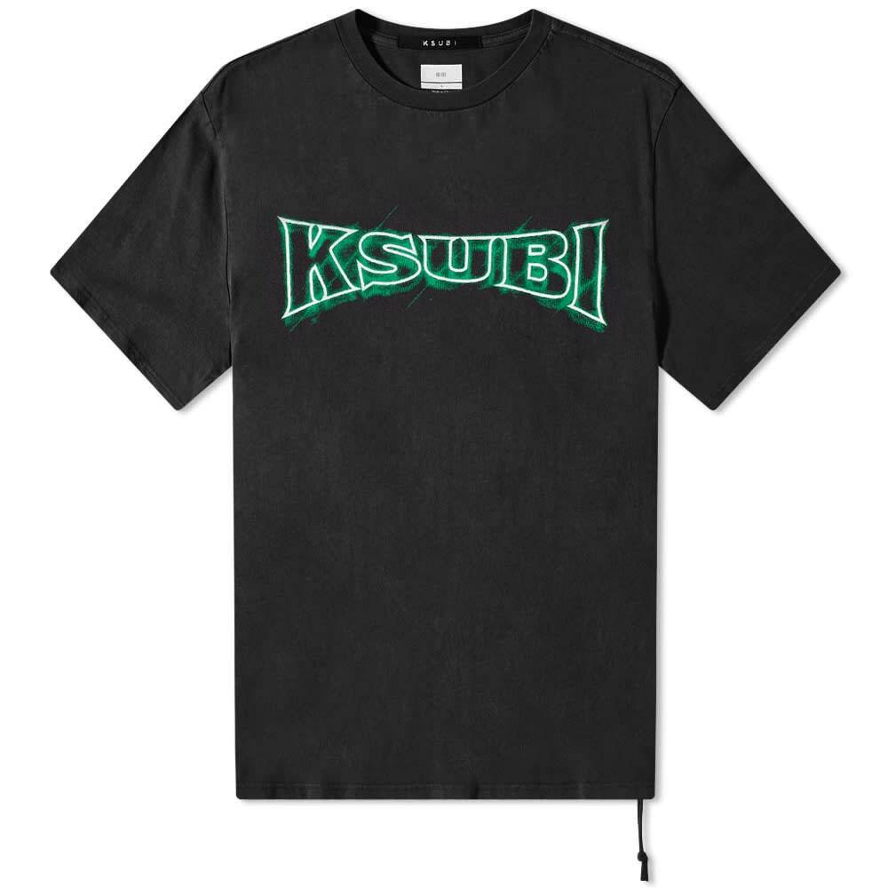 【関税込み】Ksubi ブラック Skript Kash Tシャツ Ksubi Jet Black Skript Kash T-Shirt – Puffer Reds