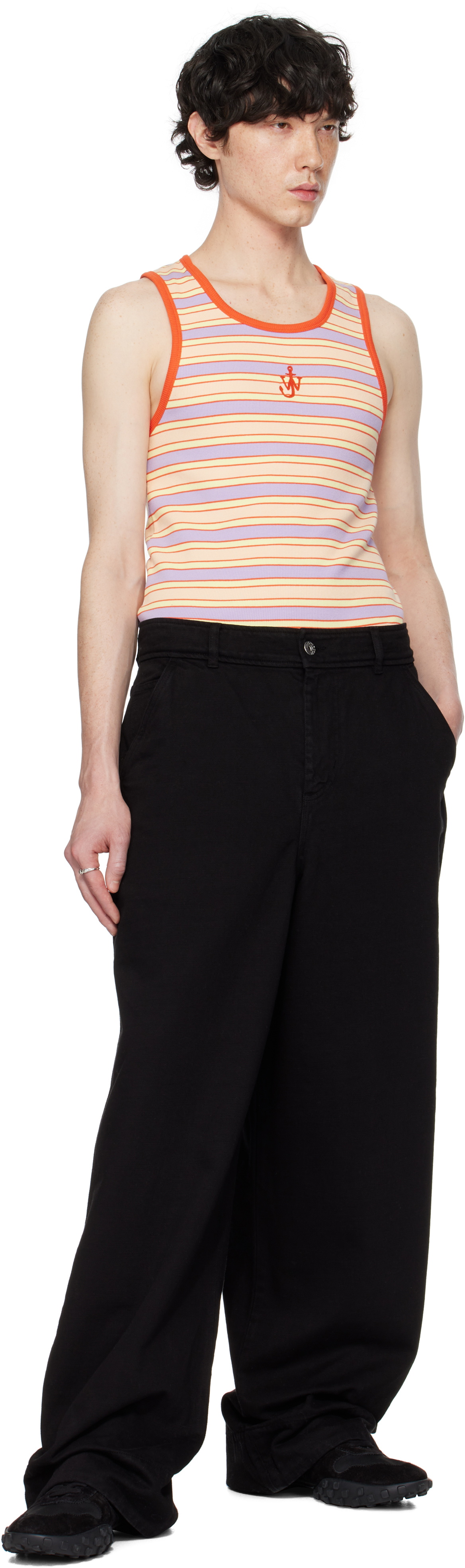 JW Anderson Black High-Waist Wide Leg Trousers JW Anderson