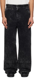 Lanvin Black Loose Fit Washed Jeans