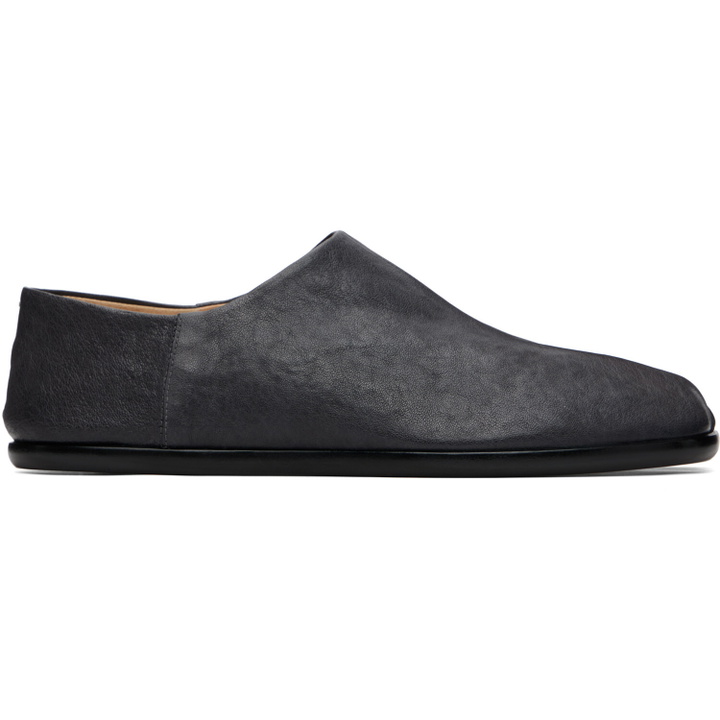 Photo: Maison Margiela Gray Tabi Babouche Loafers