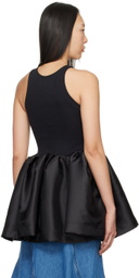 Marques Almeida Black Paneled Tank Top
