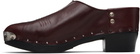 Enfants Riches Déprimés Burgundy Metal Hardware Clogs
