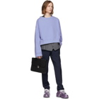 Maison Margiela Blue Cotton Sweatshirt