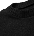 The Elder Statesman - Christmas Light Palm Intarsia Cashmere Sweater - Black
