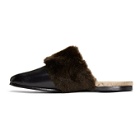Gucci Black Faux-Fur Lawrence Loafers