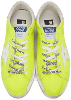 Golden Goose Yellow & White Lizard Superstar Sneakers