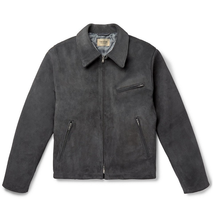 Photo: Fear of God - Slim-Fit Suede Jacket - Charcoal