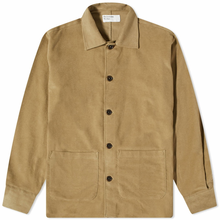 Photo: Universal Works Men's Moleskin Travail Overshirt in Lovat