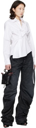 Ottolinger White Twisted-Pleat Tailored Shirt