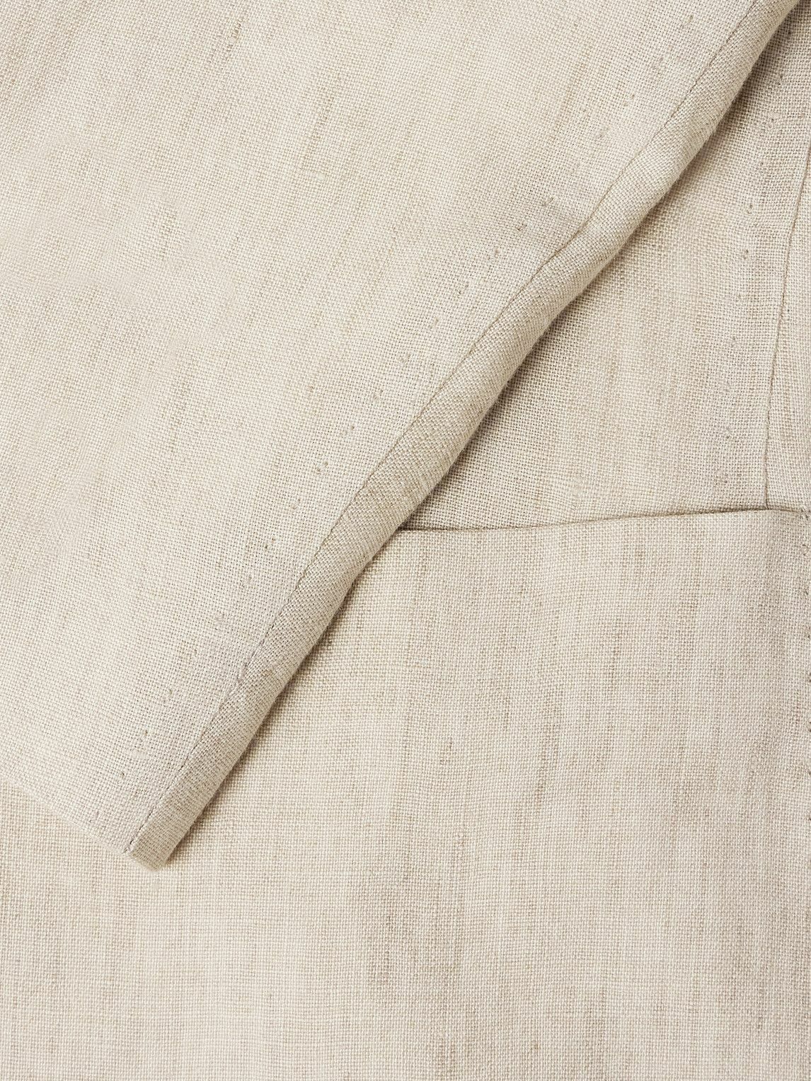 Massimo Alba - Gstaad Grandad-Collar Linen Overshirt - Neutrals