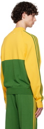 Wales Bonner Green & Yellow adidas Originals Edition Embroidered Logo Track Jacket