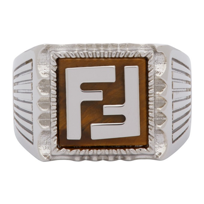 Photo: Fendi Silver Forever Fendi Signet Ring