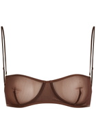 Calvin Klein Alden Unlined Stretch-mesh bra Brown