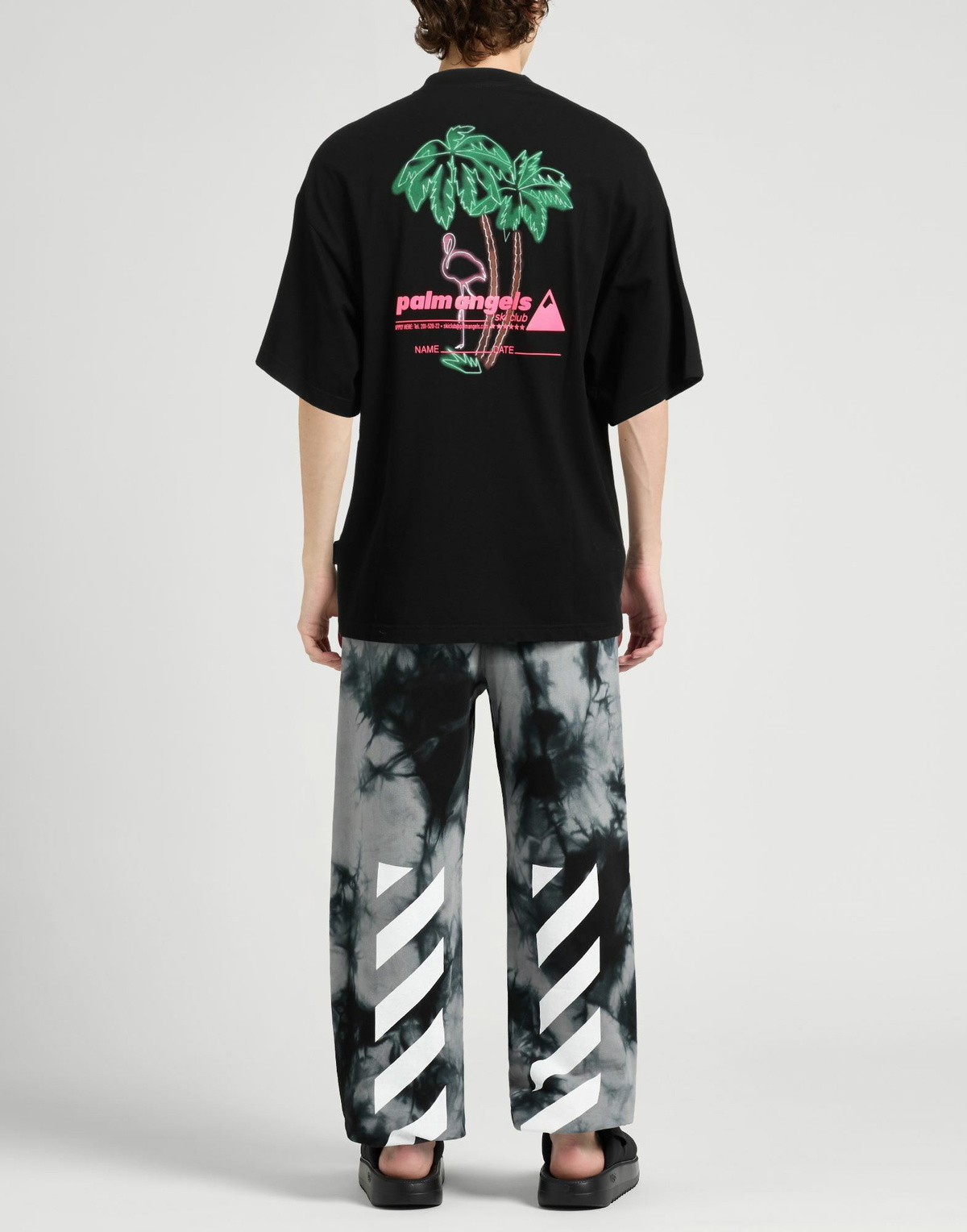 Palm Angels Mens T-shirt in Black